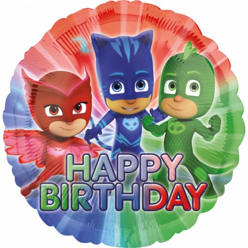 Balão Foil S60 PJ Masks Happy Birthday