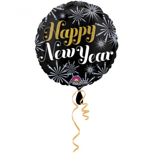 Balão Foil 45cm Happy New Year - Ano Novo