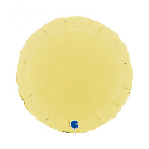Balão Foil Redondo 18'' Matte Yellow - Amarelo
