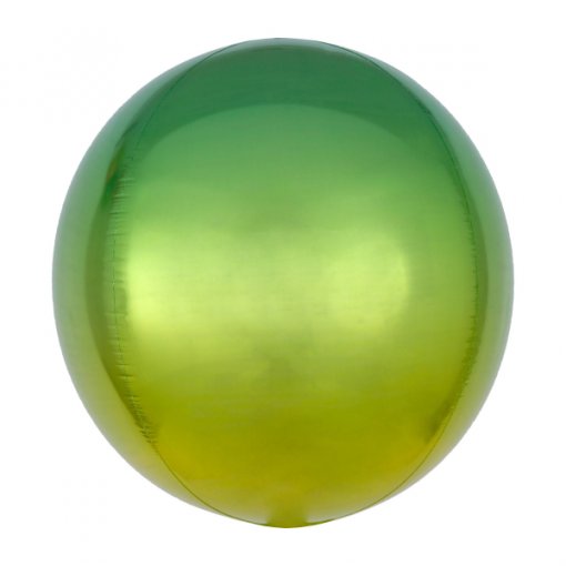 Balão Foil Orbz Ombre Amarelo & Verde