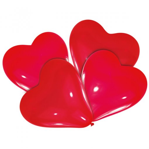10 Balões látex Coração 16'' (40,6cm)