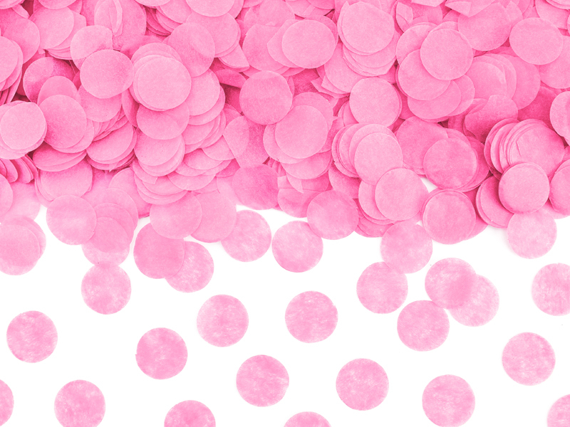 Canhão de confettis 60cm Revelação Sexo Rosa