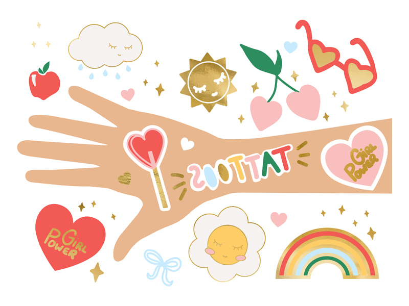 14 Tatuagens Temporárias mix Daisy