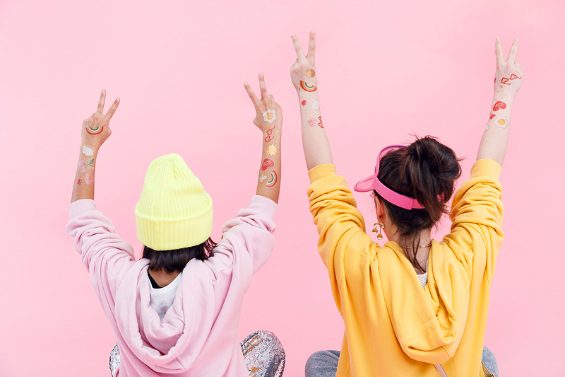 14 Tatuagens Temporárias mix Daisy