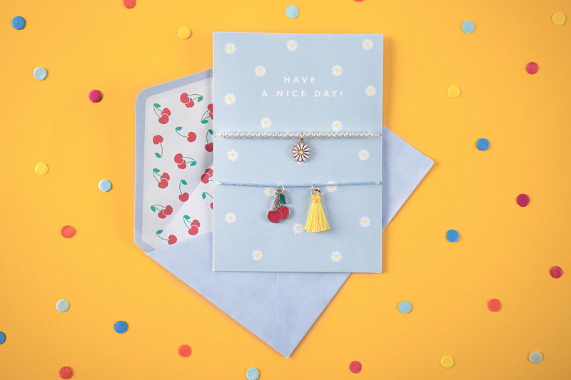 Postal 'Have a nice day!' com pulseiras 10.5x14.8cm