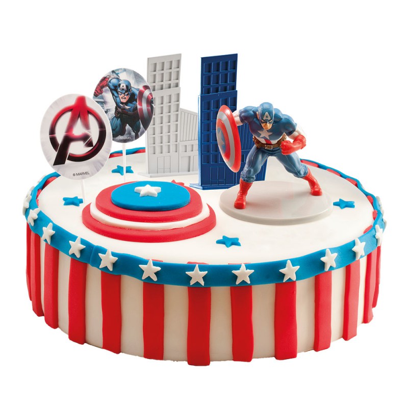 Kit para bolo Capitão América - Avengers
