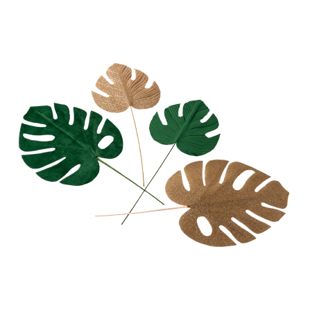 4 Folhas Tropicais (2 veludo)