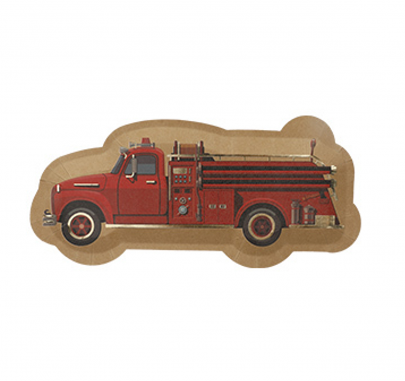 8 Pratos 28,4x13cm Bombeiros