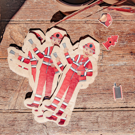 16 Guardanapos 32.5x17.5cm Bombeiros