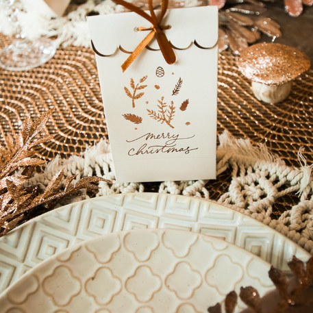 8 Sacos de Oferta 7,5x12,5x4cm 'Merry Christmas' Natal 