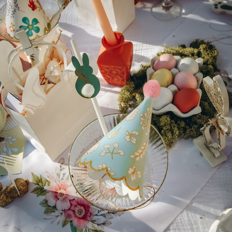 8 Chapéus 15x8,5cm Flores Multicor