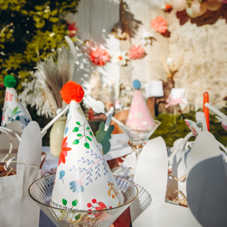 8 Chapéus 15x8,5cm Flores Multicor