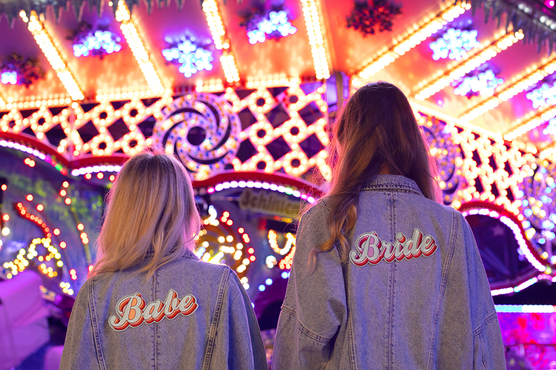 Iron on patch para roupa 20x8cm Babe