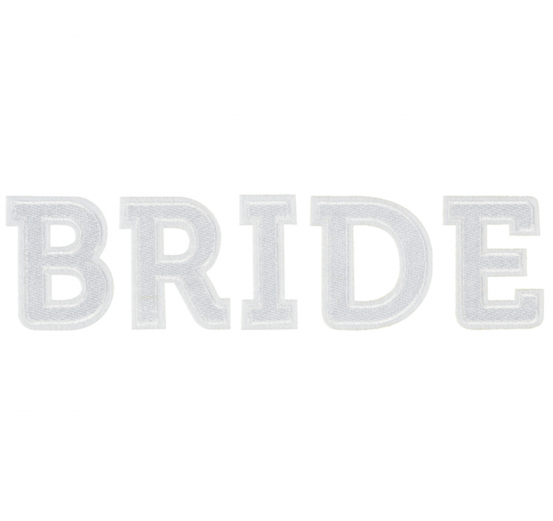 Iron on patch para roupa 24x6cm BRIDE