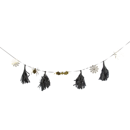 Grinalda e Tassel 2m Dourada Foil - Halloween