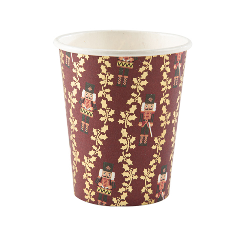8 Copos 255ml Nutcracker Bordeaux Natal