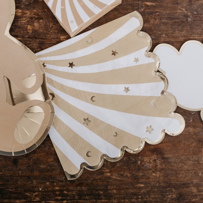 16 Guardanapos 33cm Baby Teddy Nude & Camel