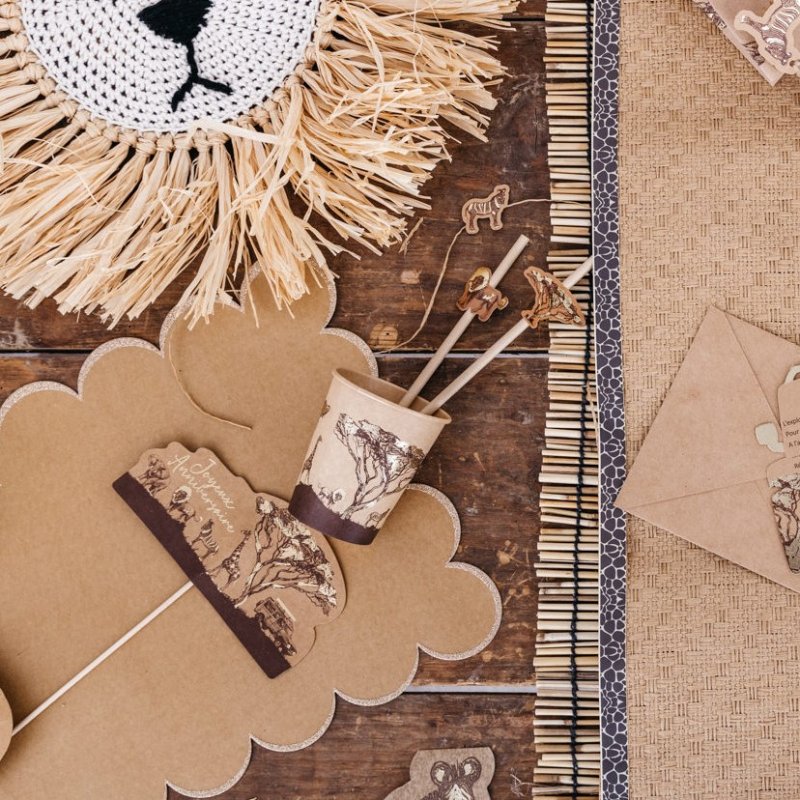 8 Copos 255ml Kraft Safari