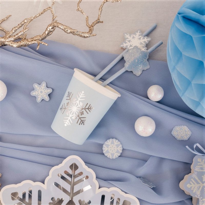 8 Copos 255ml Floco de Neve - Frozen