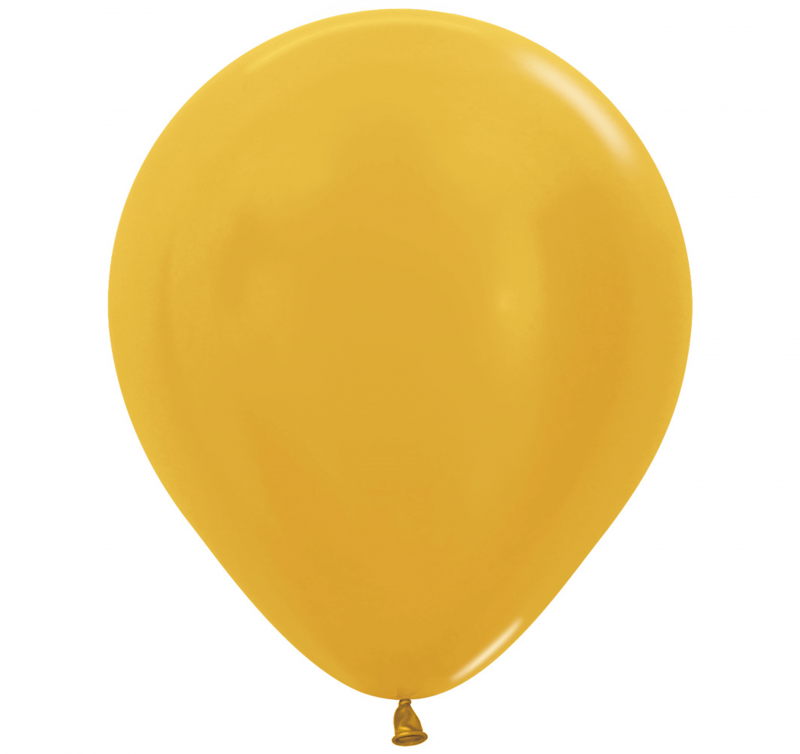 15 Balões latex R18 (45cm) - Metallic Gold - 570