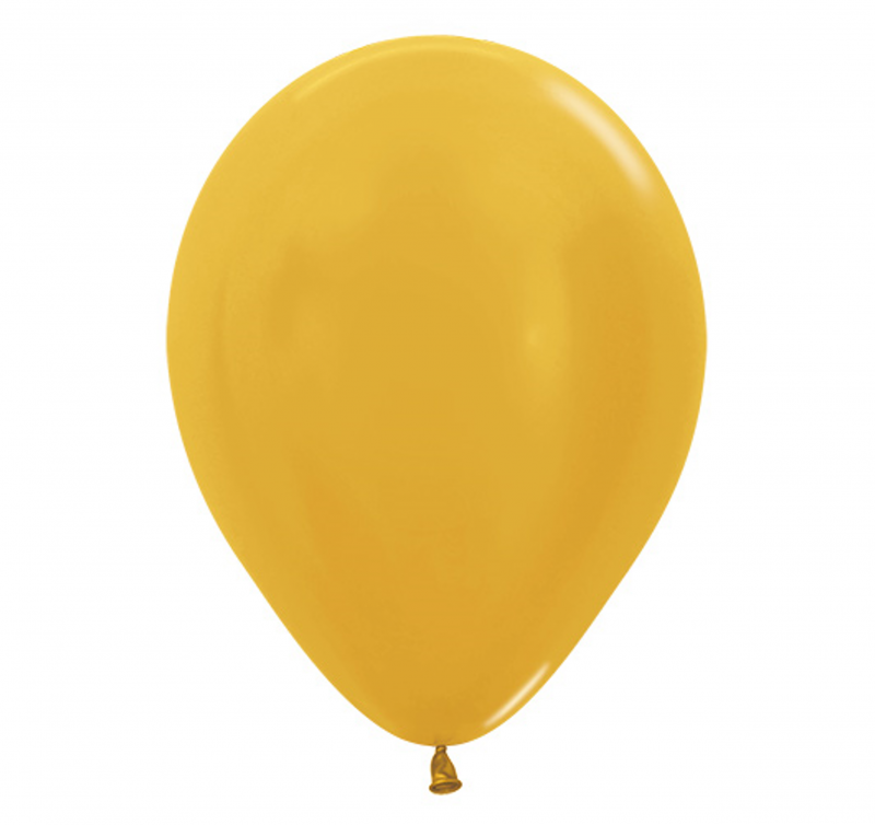 50 Balões latex R12 (30cm) - Metallic Gold - 570