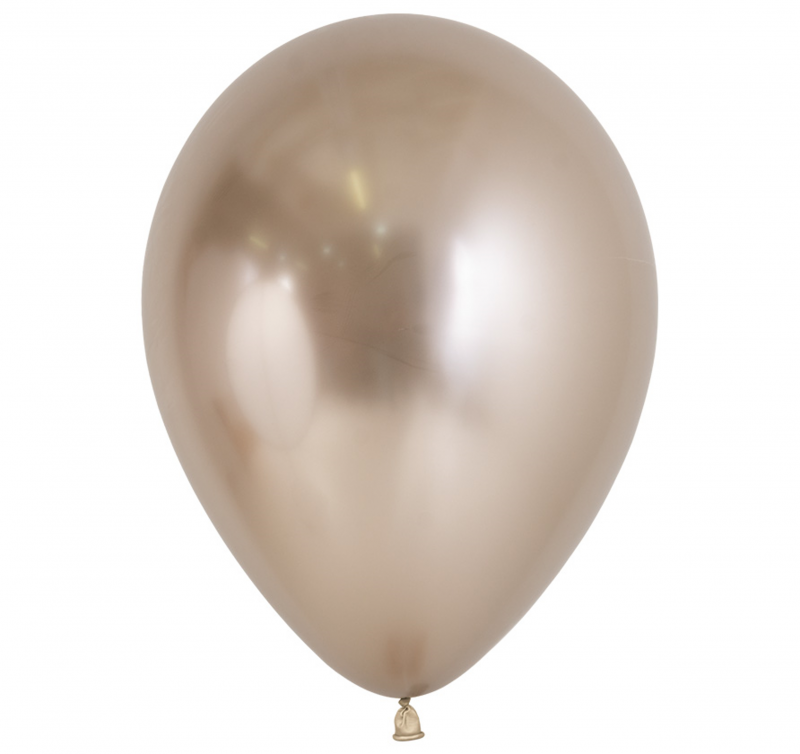 50 Balões latex R12 (30cm) - Reflex Champagne - 971
