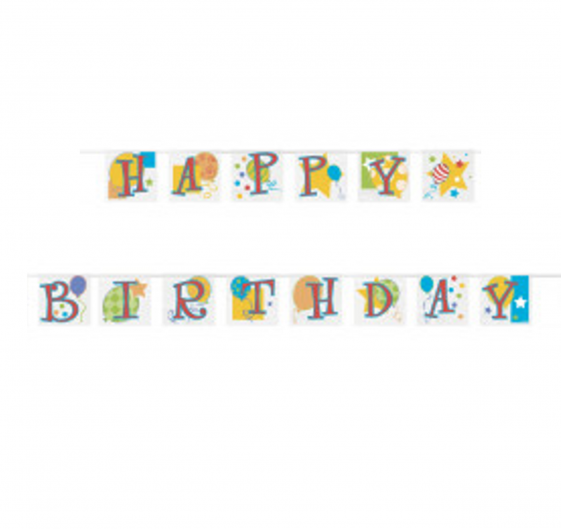 Grinalda de Papel 'Happy Birthday'