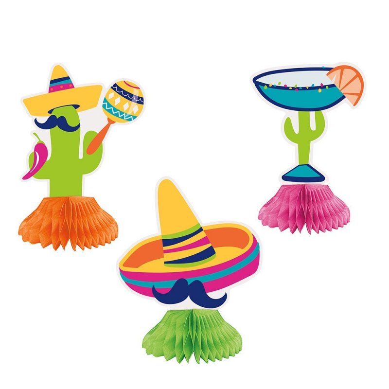 3 Decorações de Mesa Festa Mexicana Boho