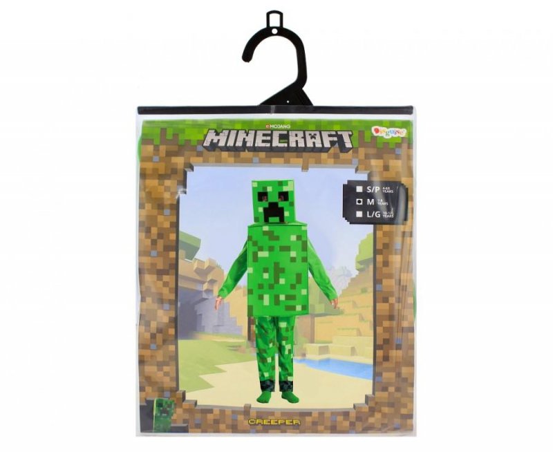 Fato Creeper Minecraft Idade 7-8 Anos