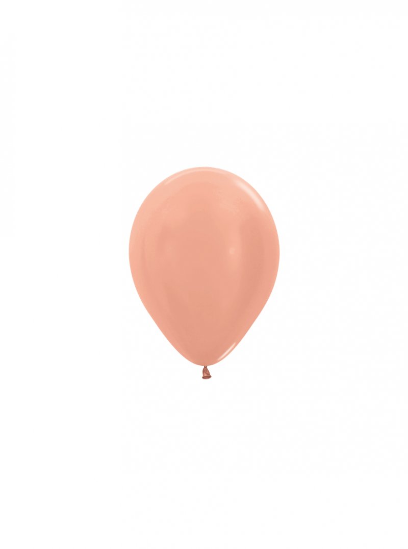 100 Balões latex R5 (12cm) - Metallic Rose Gold - 568