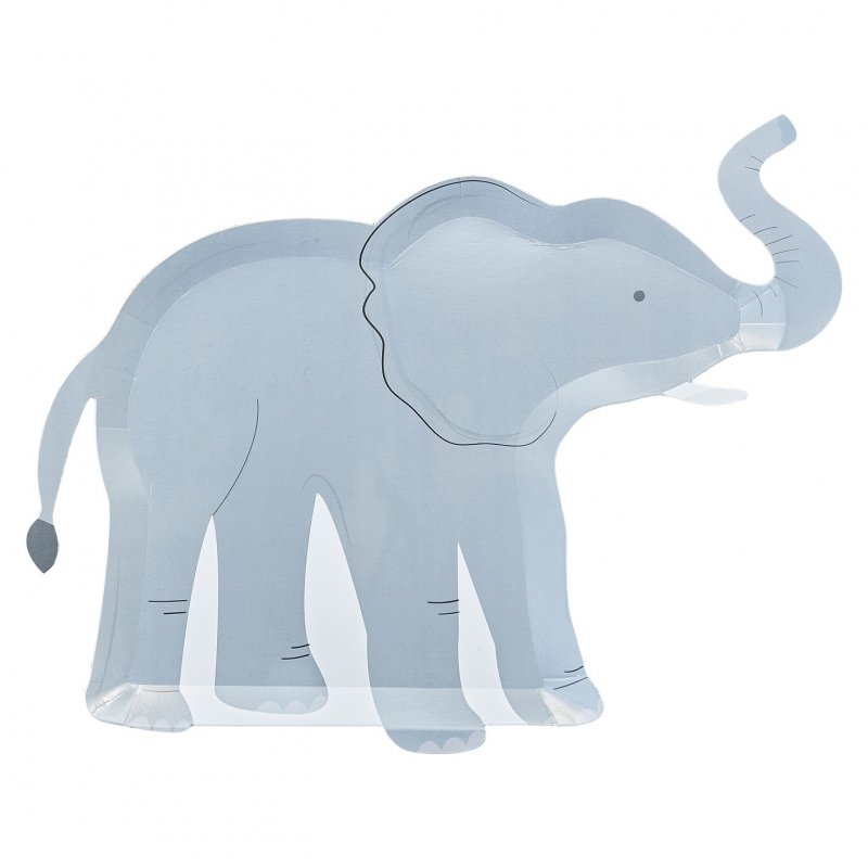 8 Pratos 30cm (W) x 24.5cm Elefante - Selva