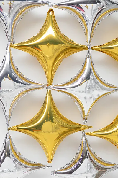 Balão Foil Estrela 4 pontas 45cm Dourado