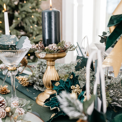 Castiçal Barroco Dourado mate 10,5x17cm