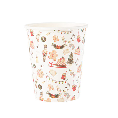 8 Copos 255ml Natal Gourmand