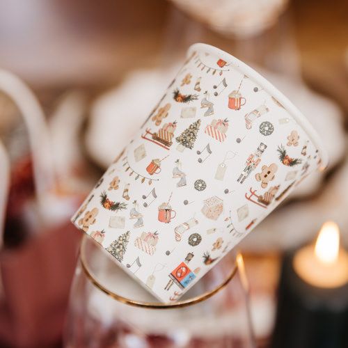 8 Copos 255ml Natal Gourmand