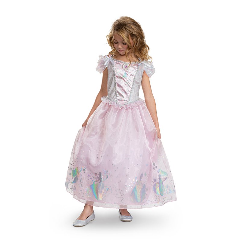 Fato Princesas Disney Deluxe Idade 7-8 Anos