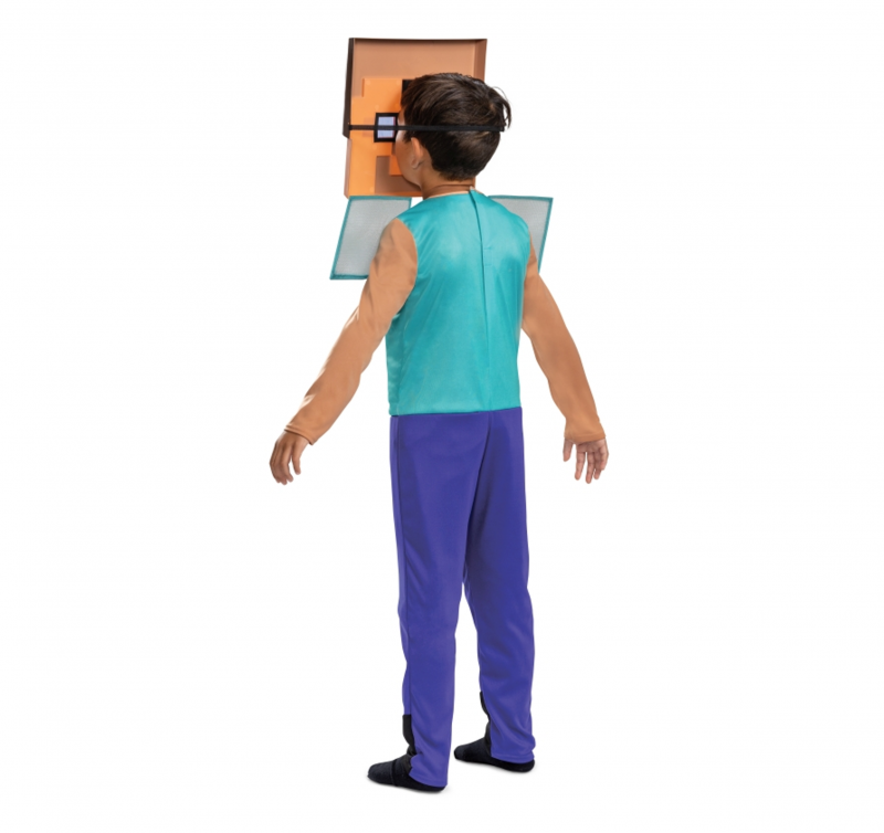Fato Steve Minecraft Idade 7-8