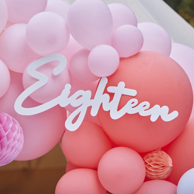 Decoração de arco de balões 'Eighteen'