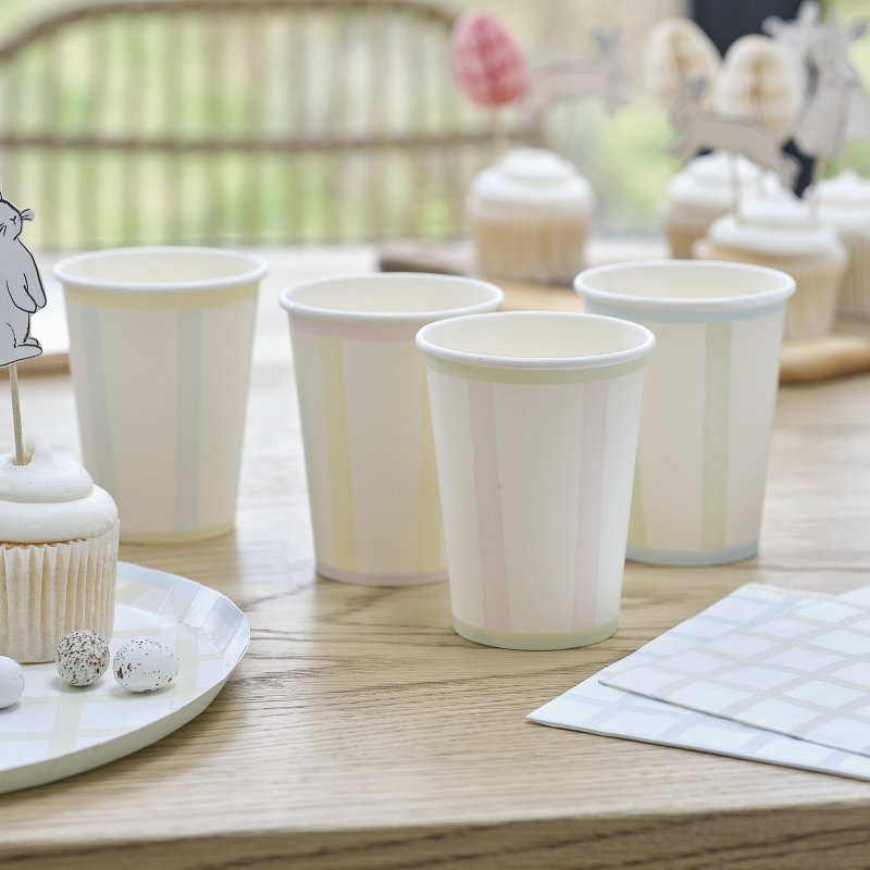 8 Copos 266ml Pastel Gingham 