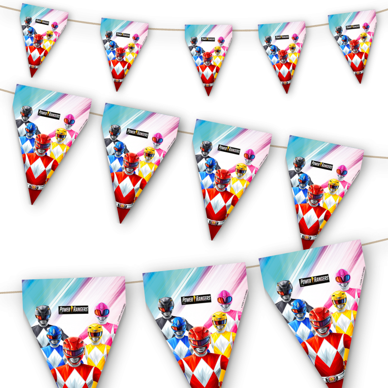 Bandeiras Triângulo Power Rangers