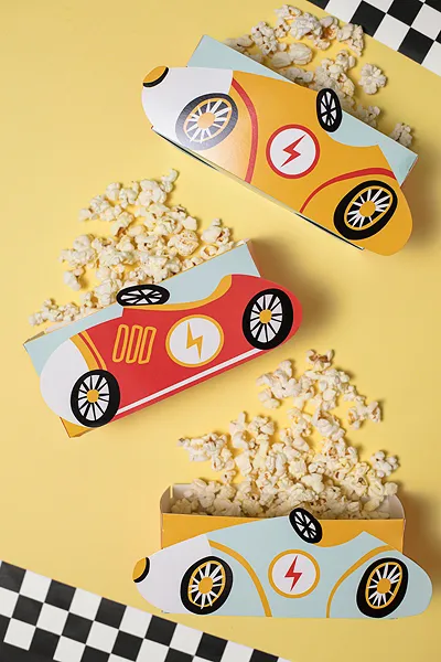 3 Caixas de Pipocas Carros