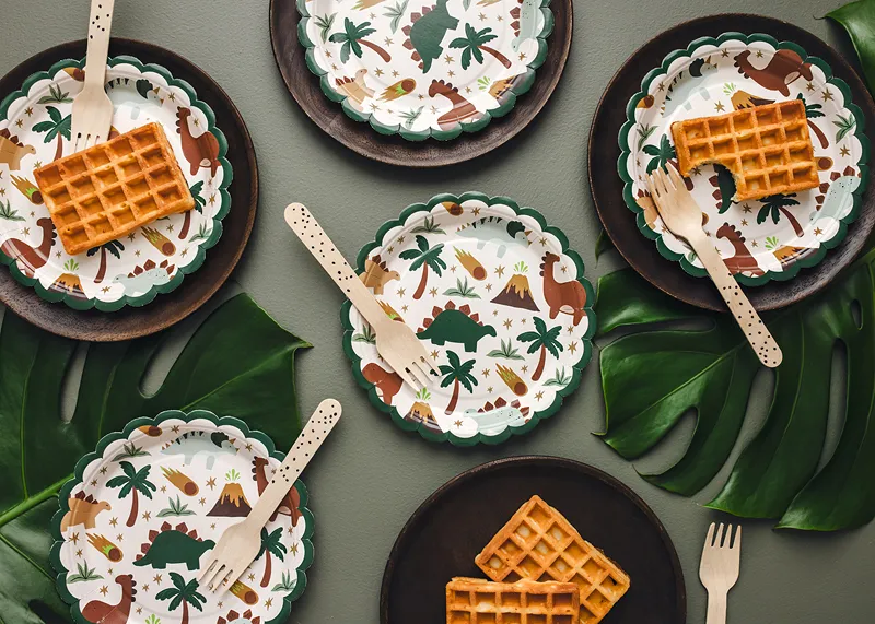 6 Pratos 18cm Dinossauros