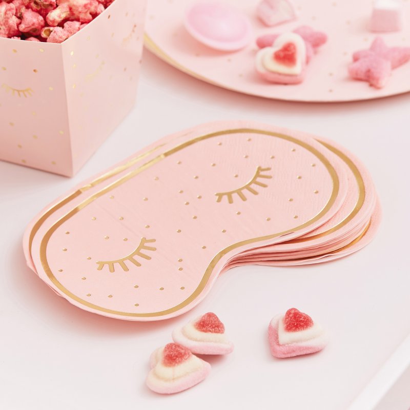 16 Guardanapos Pink Polka Dot Pamper Party