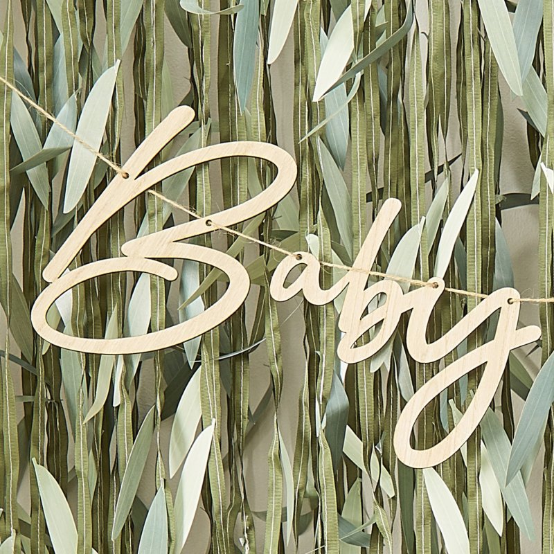 Grinalda 'Baby Shower' de madeira