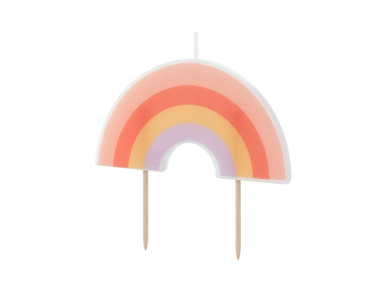 Vela de Aniversário 4,5cm Arco-Íris