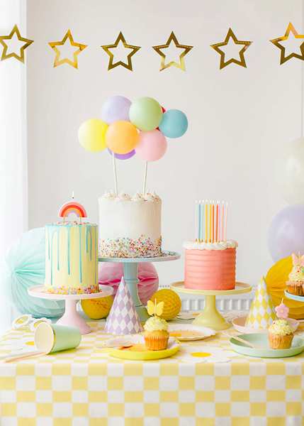 Vela de Aniversário 4,5cm Arco-Íris