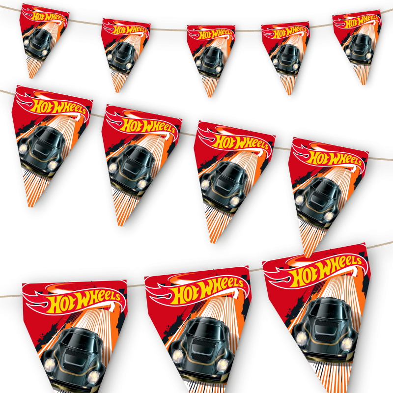 Bandeiras Triângulo 3m Hot Wheels