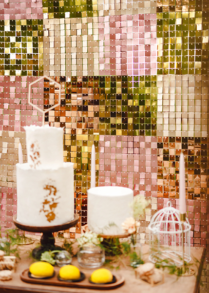 Painel Shimmer Rose Gold 30x30cm