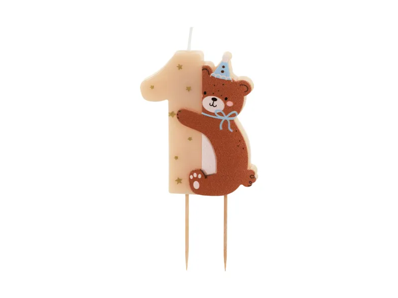 Vela de Aniversário nº1 Teddy Bear