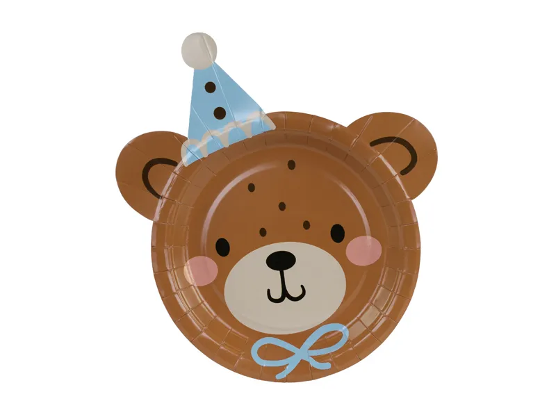 6 Pratos 21x23cm Teddy Bear